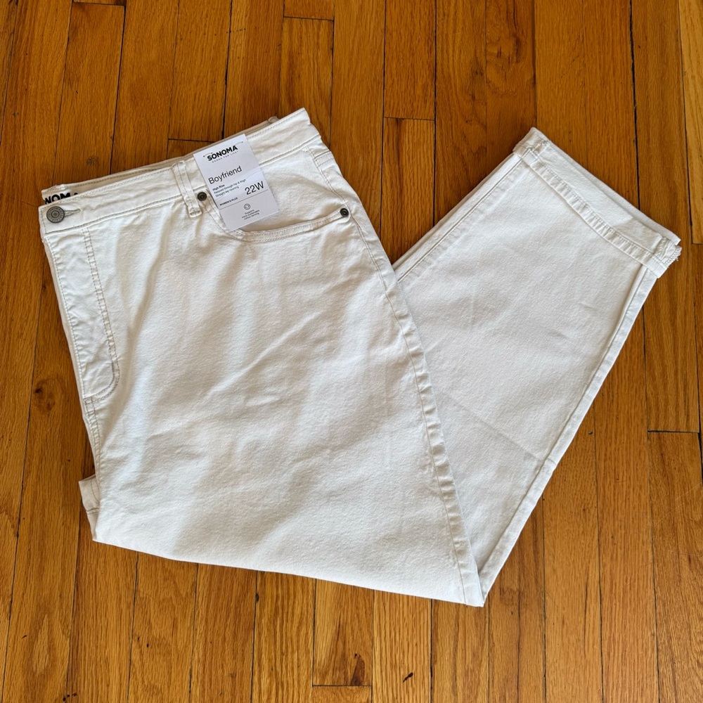 NWT Sonoma Goods for Life Women’s Plus Boyfriend High Rise Jeans Size 22W